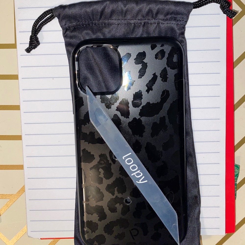 Loopy iPhone 11 phone case | Midnight Leopard | Righty